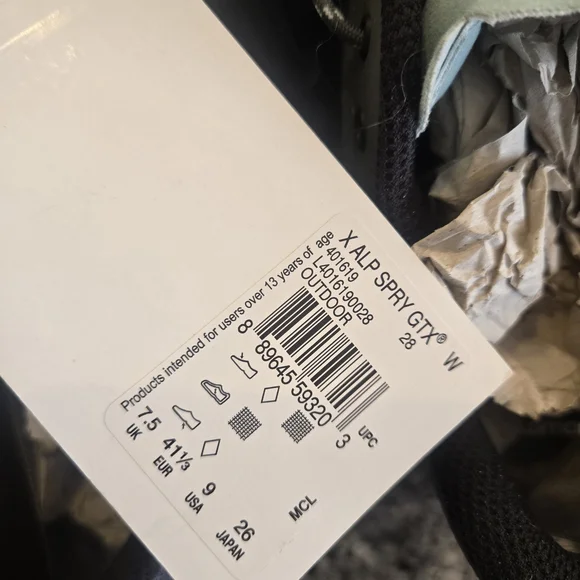 Salomon Women's Gray and Teal Trail Shoes - Picture 4 of 5